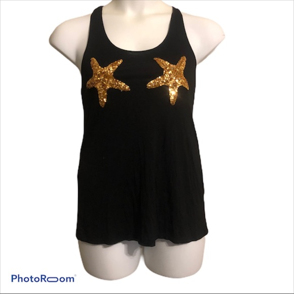 Bear Dance Tops - Starfish Sequin Razorback Tank